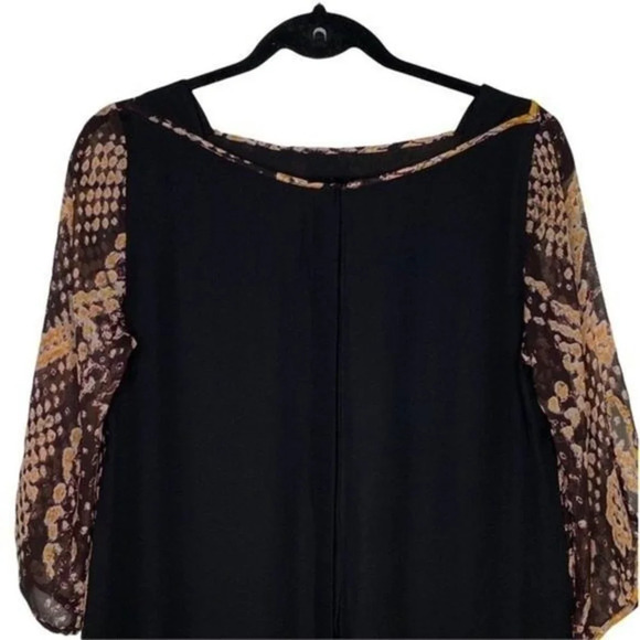 Rebecca Minkoff Leah Silk Dress Snake Print Black Curved Hem Size 6 - Picture 5 of 13